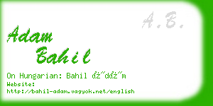 adam bahil business card